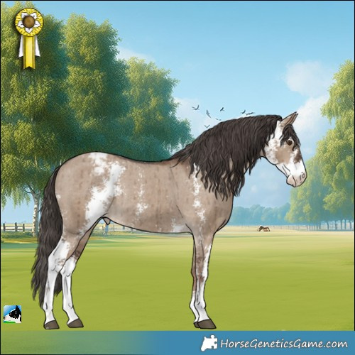 Horse Color:Liver Red Dun Sabino Varnish Rabicano Brindle 