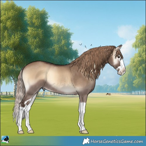 Horse Color:Liver Red Dun Onyx Splash Rabicano 