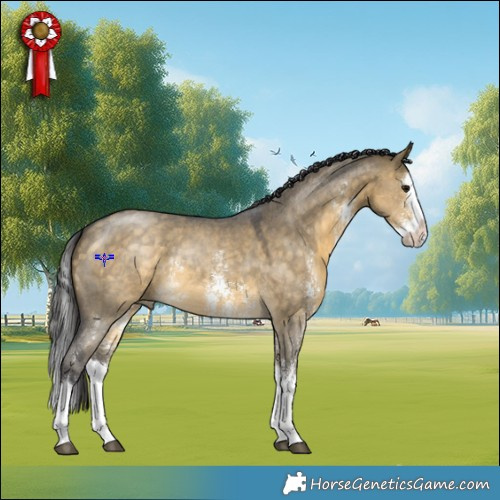 Horse Color:Buckskin Dun Sabino Splash 