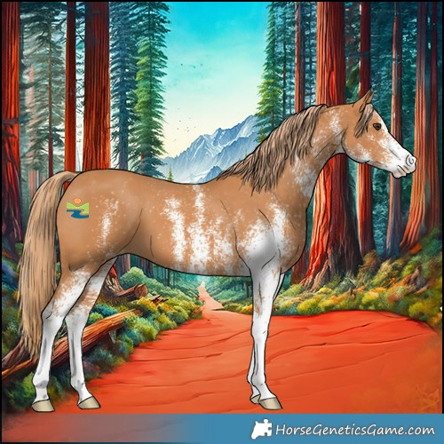 Horse Color:White Spotted Chestnut Varnish 