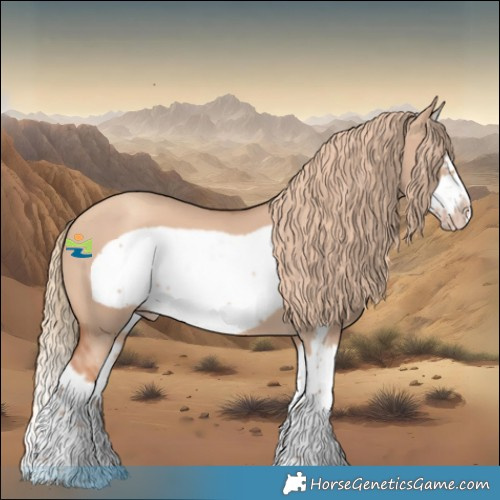 Horse Color:Gold Champagne Dun Sabino Splash Frame 