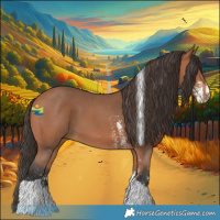 Horse Color:Bay Sabino Tobiano 