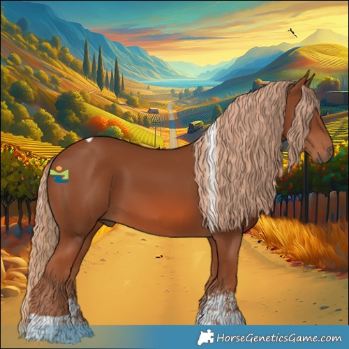 Horse Color:Chestnut Sabino Tobiano 