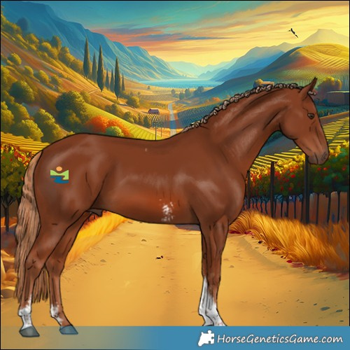 Horse Color:Chestnut Sabino Tobiano 