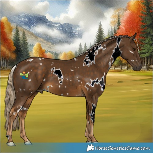 Horse Color:White Spotted Chocolate Palomino 