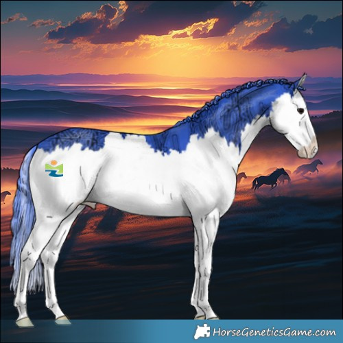 Horse Color:Watercolor Black Ice Sabino Splash 