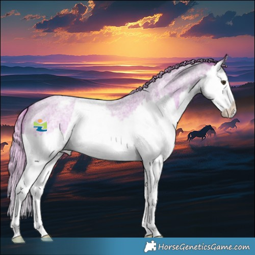 Horse Color:Watercolor Red Roan Splash Varnish 