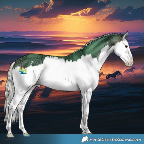 Horse Color:Watercolor Silver Brown Ice Sabino Splash 