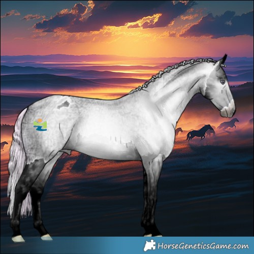 Horse Color:Gray Watercolor Liver Red Chinchilla Ice Roan Splash Appaloosa 