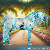 Horse Color:Void Thunderstruck Palomino Ice Pearl Dun Sabino 