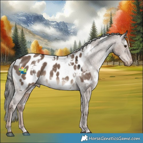 Horse Color:White Spotted Liver Red Dun Mushroom Appaloosa 