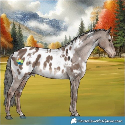 Horse Color:White Spotted Liver Red Dun Mushroom Appaloosa 