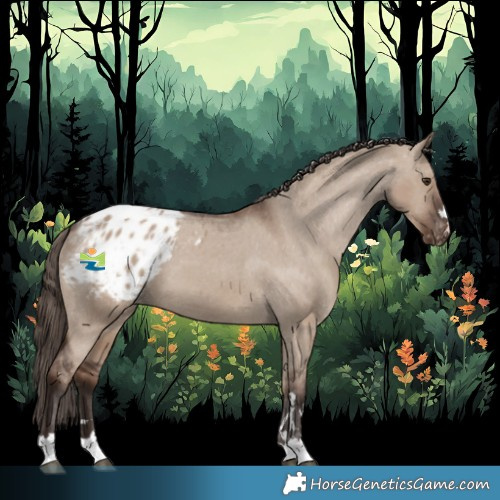 Horse Color:Liver Red Dun Appaloosa 
