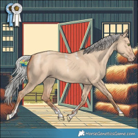 Horse Color:Powder White Silver Amber Champagne Dun 