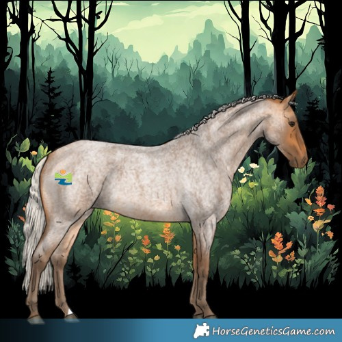 Horse Color:Silver Buckskin Roan 