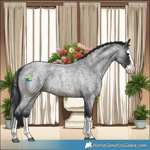 Horse Color:Brown Roan Splash 