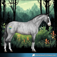 Horse Color:Brown Roan Splash 
