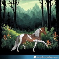 Horse Color:Bay Tobiano Rabicano 