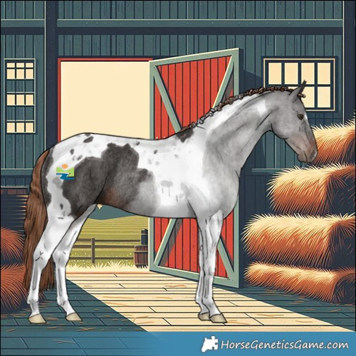 Horse Color:Liver Chestnut Tobiano Rabicano 