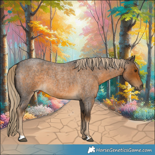 Horse Color:Chocolate Palomino Roan