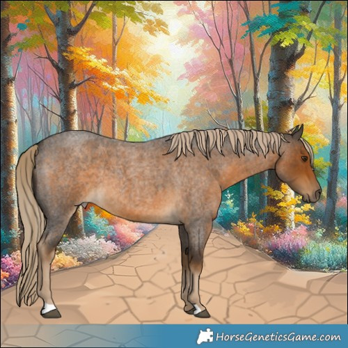 Horse Color:Chocolate Palomino Roan 
