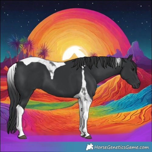 Horse Color:Black Tobiano 