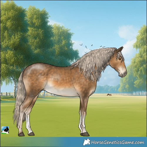Horse Color:Chocolate Palomino Mushroom Sabino 