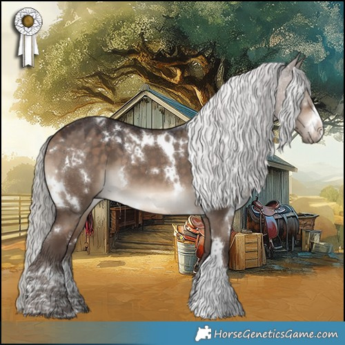 Horse Color:White Spotted Silver Brown Dun 