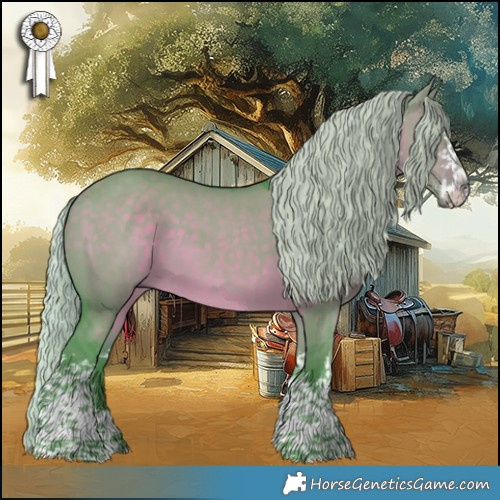 Horse Color:Watercolor White Spotted Silver Brown Dun 