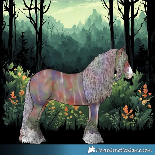Horse Color:Nacre Silver Brown Ice Sabino 