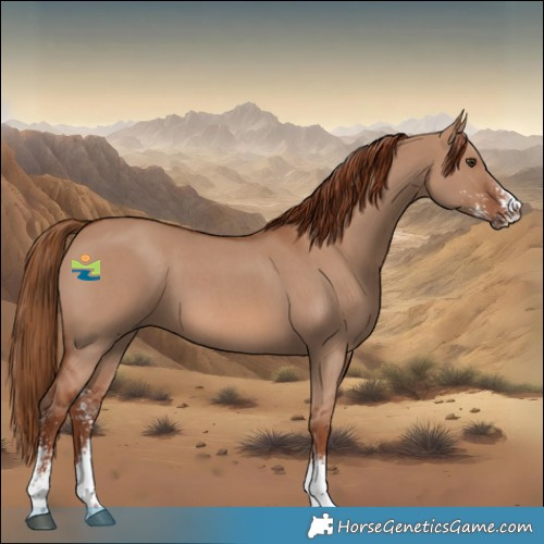 Horse Color:Red Dun Sabino 