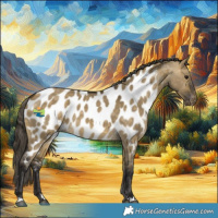 Horse Color:Buckskin Dun Near Leopard 