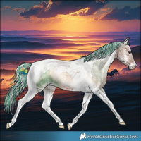 Horse Color:Painted Silver Bay Ice Onyx Tobiano 