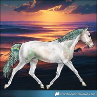 Horse Color:Painted Silver Bay Ice Onyx Tobiano 