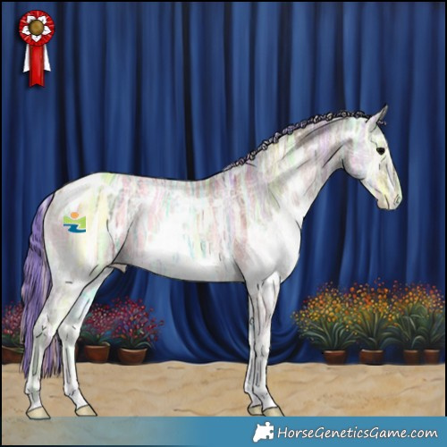 Horse Color:Painted White Spotted Silver Grullo Ice Onyx 