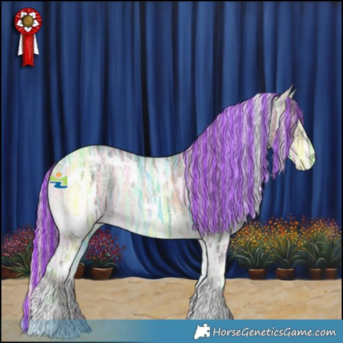 Horse Color:Painted White Spotted Silver Brown Ice Onyx