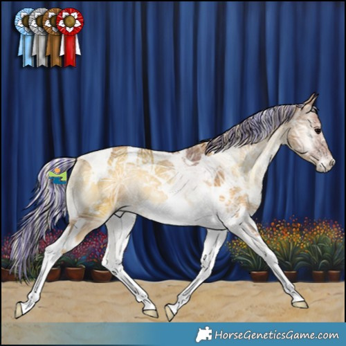 Horse Color:Painted White Spotted Silver Blue Onyx Ice Tobiano 