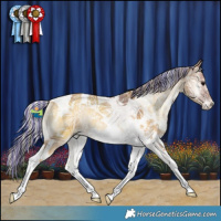 Horse Color:Painted White Spotted Silver Blue Onyx Ice Tobiano 