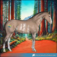 Horse Color:Liver Red Dun Sabino 