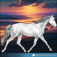 Horse Color:Nacre Silver Brown Chinchilla Ice Roan Dun Splash Tobiano