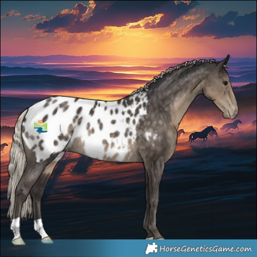 Horse Color:Silver Smoky Black Appaloosa 