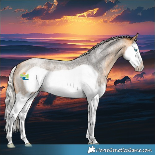 Horse Color:Silver Buckskin Roan Splash Frame Rabicano 