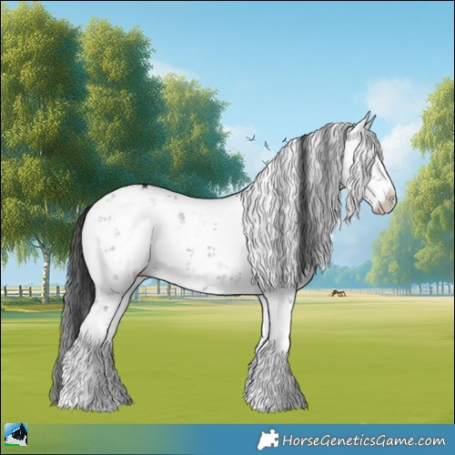 Horse Color:Grullo Mushroom Sabino Brindle 