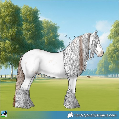 Horse Color:Brown Pearl Dun Sabino 
