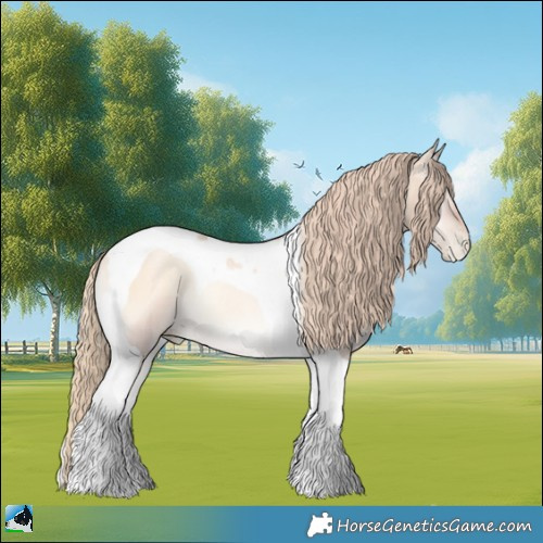Horse Color:Gold Champagne Pearl Onyx Tobiano 