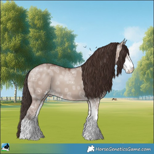 Horse Color:Classic Champagne Ice Dun Mushroom Sabino 