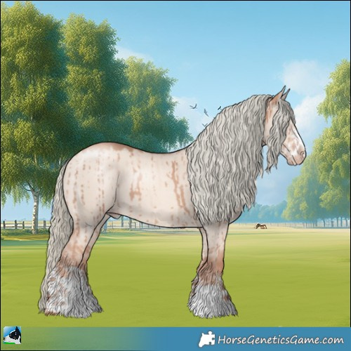 Horse Color:Gold Champagne Dun Mushroom Sabino Brindle 
