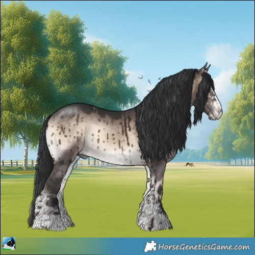 Horse Color:Brown Onyx Mushroom Sabino Brindle 