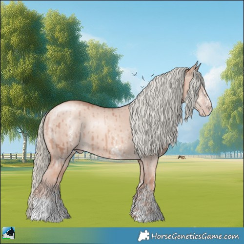 Horse Color:Gold Champagne Dun Mushroom Sabino Brindle 