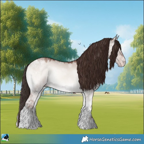 Horse Color:Classic Champagne Ice Onyx Mushroom Rabicano 